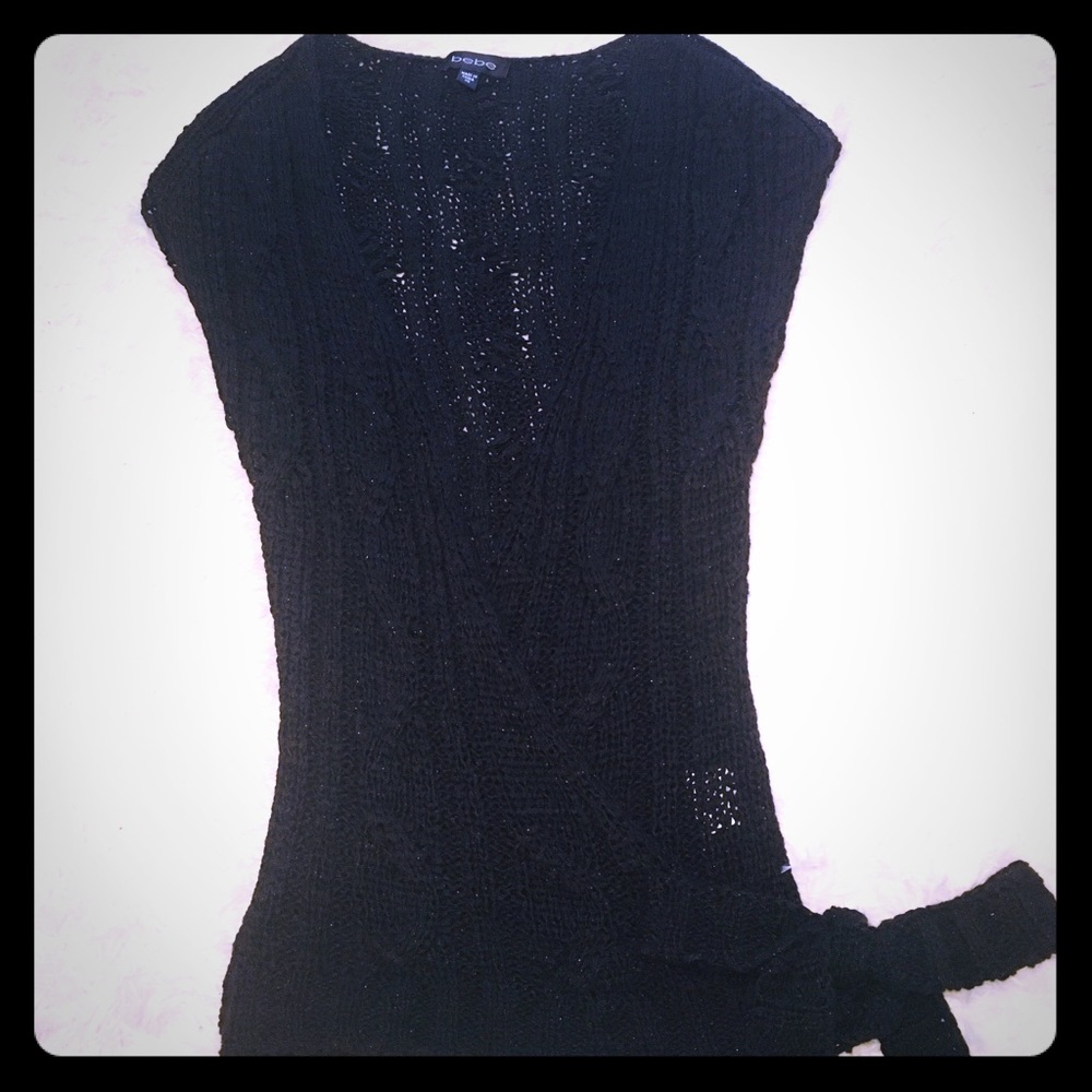 BEBE Knitted Wrap-around Sweater